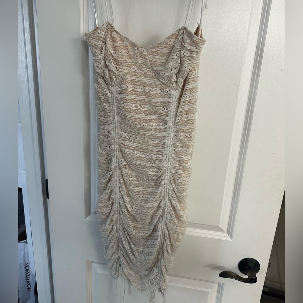 Fashionnova Ivory Lace Dress L